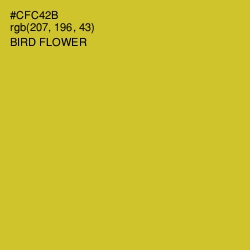 #CFC42B - Bird Flower Color Image